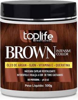 Máscara Matizadora Marrom Castanho Iluminado Toplife 500gr