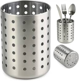 Porta Talheres em Aço Inox para Pia Organizador de Cozinha