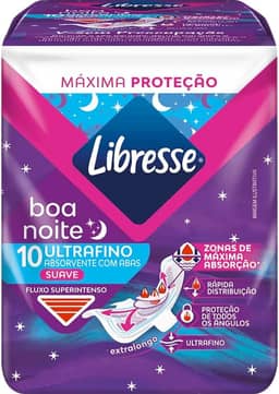 Libresse, Absorvente Ultrafino Noturno Boa Noite 10 Unidades