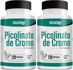 Picolinato de Cromo 120cps (1 ao dia) Duom | Kit 2 Frascos
