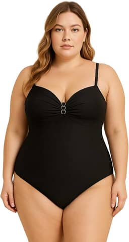 Maiô Plus Size Feminino Canelado Moda Praia Conforto Verão