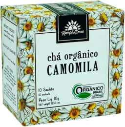 Chá De Camomila Orgânica Em Sachês Kampo De Ervas 10G
