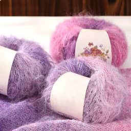 Fio ultramacio, fio difuso gradiente para tricô e crochê, chapéus, cachecóis, suéteres, 25 g, 1 pacote (roxo rosa)