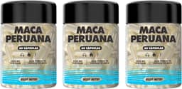 Kit 3x Maca Peruana Premium 2500mg 100% Pura Pote 60 Cápsulas Matéria Prima Importada Para Homens e Mulheres | Energia Resistência