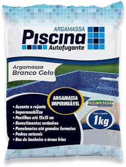 Argamassa Piscina Aut. Impermeável Cor Branco Gelo 1Kg