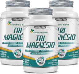 Kit Com 3 Tri Magnésio (taurato, malato e Bisglicinato) 500mg 60 Caps