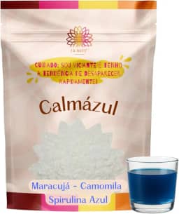 Chá Calmázul para Dormir e Relaxar – Camomila, Maracujá e Spirulina Azul | Chá Natural Calmante Ca.Nuts (500g)