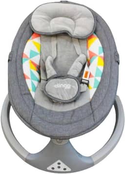 Clingo Balanço Automático para Bebê com Controle Remoto, Bluetooth, Sons Suaves, Tecido Macio, Apoio de Cabeça e Entrada USB – Até 18kg