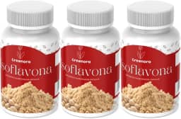 Isoflavona 60 Cápsulas – Suplemento Natural para Equilíbrio Hormonal Feminino, Alívio dos Sintomas da Menopausa e TPM, Rico em Isoflavonas da Soja, Vegano e Sem Glúten (Kit 3)