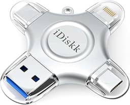 Pen Drive com Conectores Apple Lightning + USB 3.0 + Tipo C + Micro USB, 128GB da iDiskk