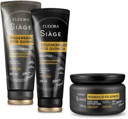 Eudora Kit Siàge Regeneração Pós Química: Shampoo 250ml + Máscara 250g + Condicionador 200ml