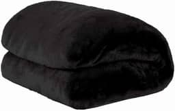 Cobertor Manta Microfibra Solteiro 01 Peça (Toque Aveludado) - Preto