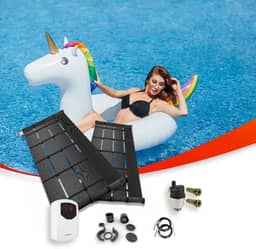 Kit Aquecedor Solar para Piscinas de até 15m² ou até 20 mil litros TekSol com Controlador de Temperatura Bivolt