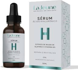Serum Facial Ácido Hialurônico + Vitamina B5 + Extrato de Bulbo de Açafrâo -99% Ingredientes Naturais - Hidratação Intensa- Tonifica a Pele-Revitaliza o Rosto- Combate a flacidez no Rosto -Reduz rugas e linhas de expressão-Estimula a produção de colágeno e elastina– Ideal para todos os tipos de pele– 30 ml