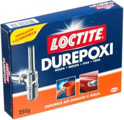Massa Adesiva Durepoxi Loctite, Massa Epóxi para reconstrução, modelagem, fixação e vedação, Resina Epóxi para uso doméstico, profissional e de artesanato, Cola Moldável, 1x250g