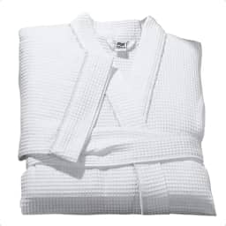 Roupão De Banho Branco Unissex Algodão Piquet Profissional Hotel Teka