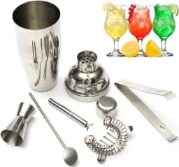 Kit Bar Coqueteleira Profissional Aço Inox 550ml Caipirinha Drinks