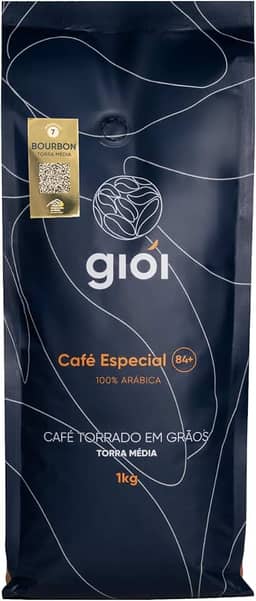 Giói Café Especial, 100% Arábica, Torrado, Em Grãos, 84+ (1kg, Bourbon)