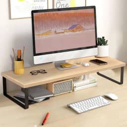 Suporte Monitor Madeira (80 cm de comprimento), Stand desk, Base para Monitor, Base Monitor, Mesa Monitor, Suporte Monitor, Suporte para Monitor, Suporte Monitor Mesa, Suporte de Monitor