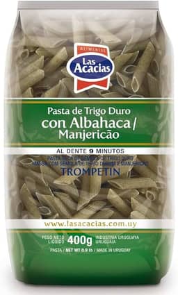 Macarrão de Sêmola de Trigo Durum com Manjericão Penne Las Acacias 400g