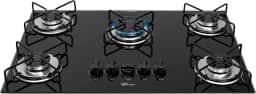 FISCHER COOKTOP À GÁS 5 BOCAS FIT LINE TREMPE ARAMADO MESA VIDRO PRETO BIVOLT 36360-102676