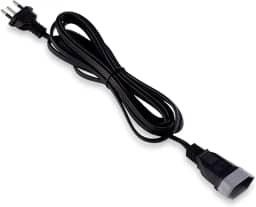 Force Line - Cordão Prolongador Tripolar 10A 3 Metros Bivolt Preto