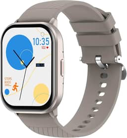 Relógio Digital Feminino Masculino Smartwatch Inteligente Bluetooth, Full Touch a Prova d 'água IP68 com 120+ Modos de Exercício e Esporte, Prata