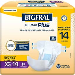 Fralda Bigfral Derma Plus Econômica XG 14 Unidades