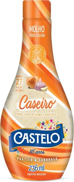 Molho para Salada Caseiro Castelo, 236 ml
