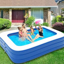 Piscina Inflável para Crianças e Adultos, Piscina Familiar Extragrande e Reforçada, Adequada para Crianças Pequenas, Uso ao Ar Livre, Jardins, Quintais e Festas Aquáticas de Verão.(50 x 160 x 250 cm)
