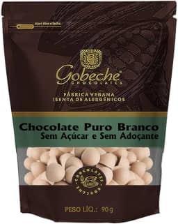 Gotas Chocolate Branco Gobeche - Sem açúcar e Sem Adoçante - 90g