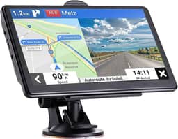 Navegador GPS automotivo de 17 cm com mapas dos EUA 2025, orientação de voz passo a passo, assistência de faixa, aviso de velocidade e luz vermelha para veículos, navegador por satélite GPS com