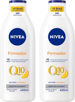 NIVEA Kit Loção Hidratante Firmador Q10 + Vitamina C para Todos os Tipos de Pele 400ml