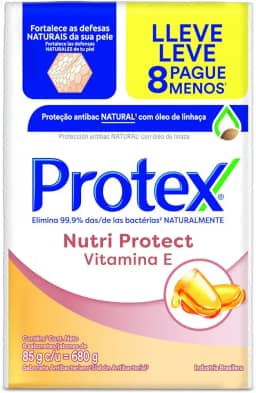 Sabonete em Barra Protex Nutri Protect Vitamina E 85g Leve 8 Pague 6