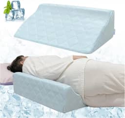 NEPPT Travesseiro de cunha para idosos, dormindo lateral, pós-cirurgia, anabela, alívio de pressão, almofada inclinada para pacientes, posicionamento na cama, adultos, almofadas triangulares para