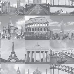 Papel De Parede Adesivo Lavável Maravilhas Do Mundo 6m