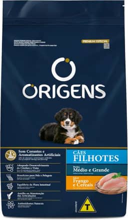 Origens Ração Seca Para Cães Filhotes De Médio Porte Sabor Frango 3Kg