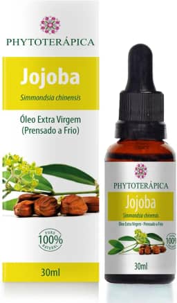 PHYTOTERAPICA- Óleo Vegetal de Jojoba -Aromaterapia -Pele e Cabelo -Ideal para peles oleosas, melhora elasticidade na primeira aplicação, reduz linhas e marcas de expressão -100% Puro, Natural -30ml