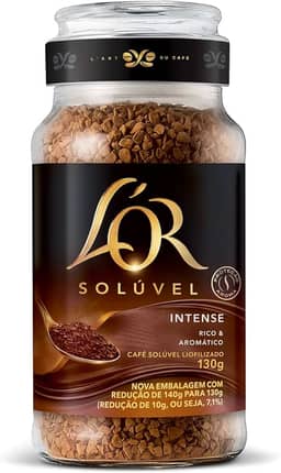 L'OR Café Solúvel Intense Pote De Vidro 130G