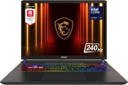 MSI Laptop para jogos Vector 16 HX AI 40.6 cm 240Hz QHD+: Intel Core Ultra 9-275HX, NVIDIA Geforce RTX 5070Ti, 16GB DDR5, SSD NVMe de 1TB, Thunderbolt 5, Wi-Fi 7, Win 11 Home: Cosmo Gray A2XWHG-211US