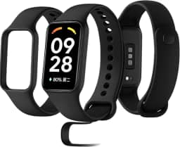 Pulseira para MI Band 8 Active Preto Bracelete em Silicone TPU Regulavel Macia Confortavel e Regulagem para Vários Tamanhos