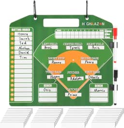 Prancheta magnética para treinador de beisebol, quadro de alinhamento de treinador de beisebol tático premium com 40 cartas e marcadores, acessórios de treinamento de softbol para exibição de Dugout