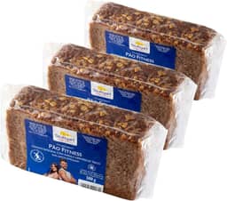 Kit contendo 3 unidades de Pão de Centeio e Trigo Integrais Fitness 500g - Total 1,5kg