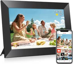 Gitify Porta-Retratos Digital Frameo 10.1" Smart Wifi 1280X800 Hd Ips Com Tela Sensível Ao Toque, Rotação Automática Para Retrato E Paisagem, Memória Interna De 32 Gb, Compartilhe Momentos Instantan