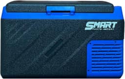 Geladeira Portátil Smart 40 Litros, Quadrivolt, Preta e Azul