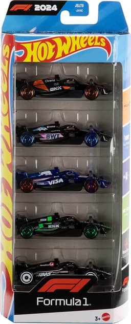 Hot Wheels Diecast Veículo de Brinquedo Racing Pacote 5 carros para crianças a partir de 3 anos