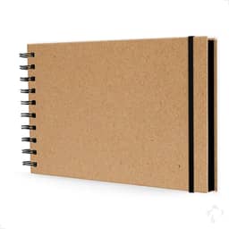 NISTI PRINT, Scrapbook Álbum de Fotos Caderno Criativo C/Capa Dura Kraft