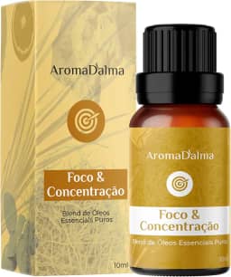 Blend Puro de Óleos Essenciais - Foco & Concentração - Mistura Natural Para Melhorar o Foco e Eliminar Distrações I Essencial Para Estudos e Trabalho - Aroma D’alma