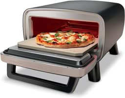 Ninja Forno artesanal de pizza ao ar livre, 30,5 cm, pizza de 3 minutos, napolitano, crosta fina, New York Chicago, personalizado, temperatura máxima de 700F, calor elétrico, assar, grelhar, à prova
