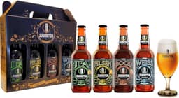 Kit de Cerveja Artesanal para Presente - Schornstein 4 Garrafas 500 ml + Copo 350 ml